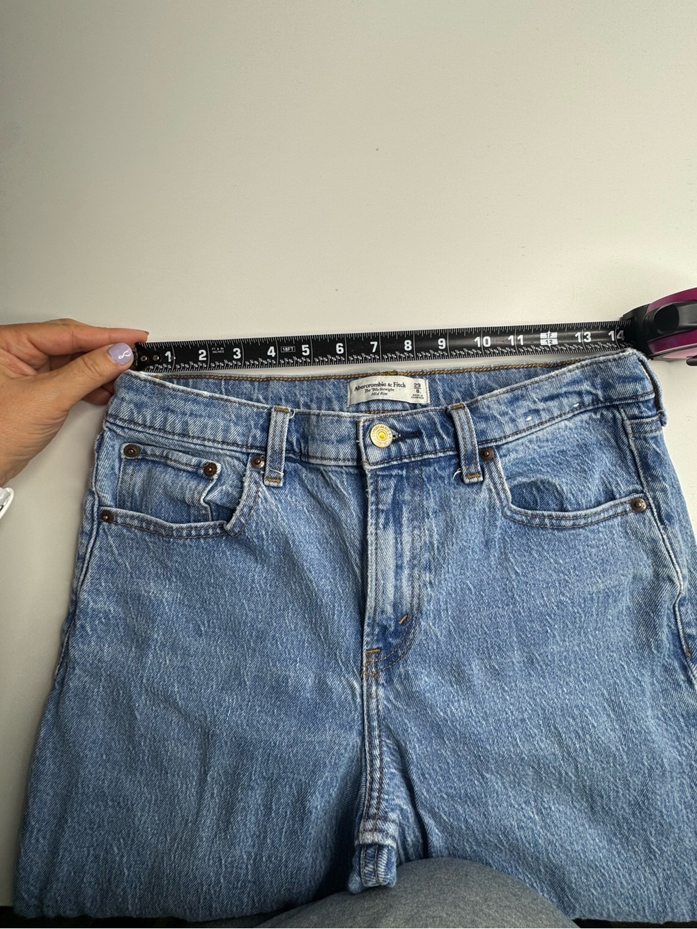 Abercrombie & Fitch ‘90s Straight Mid Rise Jeans Size 29/8L - Picture 4 of 12